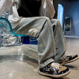 Loose Straight Men Jeans asthetic New Man Jeans Pants for boy Casual Baggy hip hop Men's Women's jeans Neutral Denim Trousers