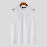 Tops Korean Style New Men Personalized Hollow Waistcoat Casual Streetwear Male Solid Simple Sleeveless Vests S-5XL