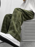 Winter Fleece Warm Corduroy Pants Men Stretch Thick Elastic Waist Fluff Pant Korean Classic Brown Trousers Male Brand Clothing