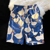 Anime Graffiti Mens Summer Casual Shorts Neutral Fashion Hip Hop Cotton Sweat Short Pans  Men's Joggers Beach Short Sweatpants