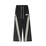 Stitching denim American high street loose pants women's tide ins summer hiphop hiphop sports casual pants sweatpants
