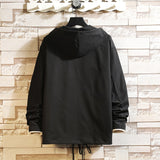 Drawstring Bandage Hip Hop Punk Jacket Men Street Fashion Coat Up Harajuku Gothic Clothes For Men Autumn Hooded Windbreaker