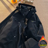 Hooded Outerdoor Jacket Men's Cotton Padded Coats Fashion Brand Loose Unisex Clothing Thicken Male Outerwear