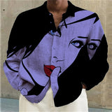 Men's shirt fashion casual graffiti abstract street outdoor prom quality material soft and comfortable new