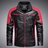 Foesce New Men PU Motorcycle Jackets Mens Fashion Strong Outdoor Warm Coat Autunm Outwear Casual Jacket Men