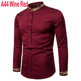 Embroidery Shirt Men Brand New Long Sleeve Mens Dress Shirts Casual Slim Fit Button Down Chemise Homme Camisetas Hombre