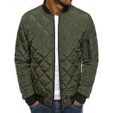 Solid Jackets for Men Autumn and Winter Men's Color Loose Men Jacket Argyle Blue Male Winter Coat with Casual Slim Warm