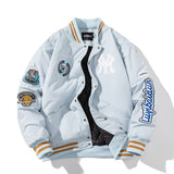 Foesce chaquetas hombre bomber jacket men cotton-padded motorcycle jacket Thick Autumn Winter Baseball Outerwear & Coats men clothing