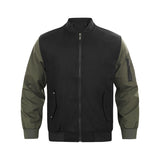 Mens Jacket New Korean Fashion Autumn Stand Collar Men Jacket Patchwork Casual Style Contrast Color Coats Men Clothing