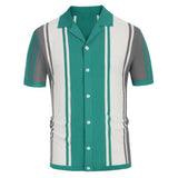 Summer Men's Luxury Clothing Knit Short Sleeve Polo Shirt Casual Streetwear Lapel Button Down Cardigan Breathable Tops