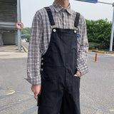 Foesce Pants Men Students Couple Casual Solid Simple Overalls All-match Breathable Minimalist BF Streetwear Loose Vintage Male Leisure