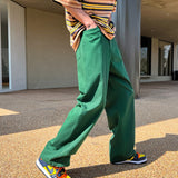 Spring Cotton Casual Pants Men Fashion Multicolor Wide Leg Pants Men Streetwear Loose Hip Hop Straight Pants Mens Trousers M-2XL