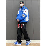 Foesce Y2K Korean Men Women Black Harajuku Cartoon Straight Denim Grunge Trousers Jeans Print Baggy Jean Pants Streetwear Brand Clothes