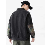 Denim Jackets Men's Clothing Spring Casual Splicing Cotton Coats Streetwear Korean Loose Wear Male Jeans Jacket Outwear