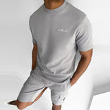Hot and High Quality Men's T-shirt Suit Casual Sports Multi Pocket Set Fashion Street Solid Color Cargo Shorts Outfits Tracksuit