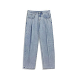 White/Blue/Black Baggy Jeans Men Fashion Casual Straight Jeans Men Streetwear Loose Hip Hop Wide Legs Denim Pants Mens Trousers