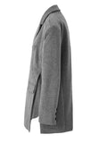Foesce Loose Fit Gray Irregular Big Size Elegant Woolen Coat Parkas New Long Sleeve Women Fashion Autumn Winter
