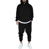 Men's Tracksuit Jogger Sportswear Casual Sweatershirts Sweatpants Streetwear Pullover Solid Color Fleece Sports Suit Men Sets