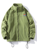 Fall/winter Stand-up Collar Sweatshirt Men Loose Velvet Jacket Lover Fashion Half Zipper Pullover Pollock Fleece Jacket