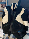 American Baseball Jacket Men's Autumn Tide Niche Design Woolen Patchwork Color Spliced Fashion High Street Coat