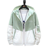 Foesce College Style Varsity Jacket Men Spring Letter Embroidery Bomber Jacket Casual Street Loose Patchwork Zipper Coat Women Couple