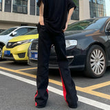 Foesce Y2K Fashion Letter Embroidery Baggy Jeans Flare Pants Men Clothing Kanye Stnraight Women Hip Hop Long Trousers Ropa Hombre
