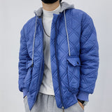 Winter Jackets Solid Color Korean Detachable Hat Loose Cotton Padded Clothes Thickened Warm Jacket Kurtka Zimowa Men Parka Homme