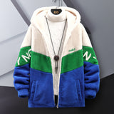 Winter Warm Coats for Men Leisure Lamb Wool Outerwear Zipper Padded Jacket Chic Trendy Thick Fur Plush Warm Men's Clothing
