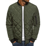 Solid Jackets for Men Autumn and Winter Men's Color Loose Men Jacket Argyle Blue Male Winter Coat with Casual Slim Warm