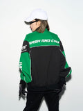 Streetwear Letter Print Motorcycle Jacket Men Chaquetas Hombre Vintage Racing Suit Spring Unisex Coat Windproof Baseball Jacket