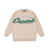 Hip Hop Letter and Person Print Vibe Retro Mens Sweaters Oversize Harajuku Round Neck Pullover Loose Casual Knitted Autumn Tops