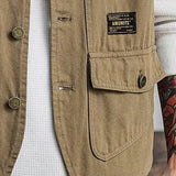 Men's Vests Casual Pockets Sleeveless V Neck Korean Style Loose Spring Autumn Waistcoat Fishing Waistcoats Clothing chalecos