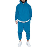 Men's Tracksuit Jogger Sportswear Casual Sweatershirts Sweatpants Streetwear Pullover Solid Color Fleece Sports Suit Men Sets