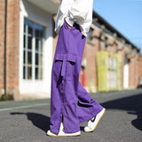 Korean design Fashion Men Casual Loose Wide Leg Pants Streetwear Male cotton Trousers  Y2K men Pants