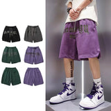 American Embroidered Shorts Men'S Summer Street Hip Hop Loose Trendy Sports Casual Straight Five Legged Pants