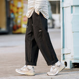 Men's Cotton Cargo Pants Women Spring Autumn Joggers Straight Leg Trousers Loose Japanese Streetwear Men Vintage Pant