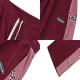 Spring Autumn New Butterfly Embroidered Corduroy Casual Pants Men's Tide Brand Loose Straight Drawstring Pants Men's Clothing