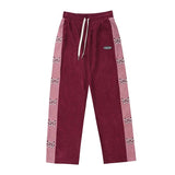 Spring Autumn New Butterfly Embroidered Corduroy Casual Pants Men's Tide Brand Loose Straight Drawstring Pants Men's Clothing