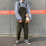 Foesce Pants Men Students Couple Casual Solid Simple Overalls All-match Breathable Minimalist BF Streetwear Loose Vintage Male Leisure