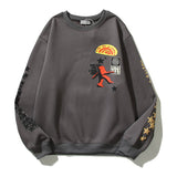 Kanye Sunday Service Printed Pullovers Justin Bieber Vintage Washed Sweatshirts Mens Streetwear Hoodie Letters Print Hip Hop