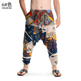 Foesce Prints Cotton Joggers Men Baggy Hippie Boho Gypsy Aladdin Cargo Pants Yoga Harem Pants Plus Size Women Pants