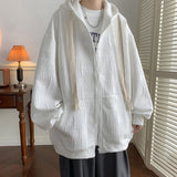 Autumn Cardigan Hoodies Men Fashion 4 Colors Casual Hooded Sweatshirt Mens Streetwear Korean Loose Oversized Zipper Hoodie Men