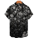 Summer Style Personality 3D Printed Dread Man Pattern Men's Handsome Short Sleeve Hawaiian Fashion Designer Casual New Custom Sh
