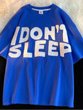 Flocking Klein Blue Shirt Vintage Embroidered Letters Short-sleeved T-shirt Summer Trend Hong Kong Style Y2K T-shirt Streetwear