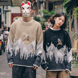 Men's sweaters spring and autumn new couple sweaters new year men's and women's sweaters clothes all match bottoming shirt