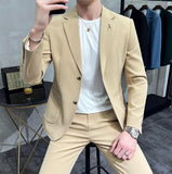 Mens  autumn thin Casual Single Slim Fit Suit Coat blazer top