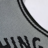 College Knitted Vest Sweaters Men Women Street Hip Hop Casual Band Cartoons Anime Pattern O-neck Sleeveless Sweaters Tops