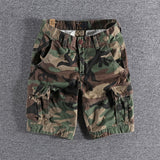 Summer American Multi-pocket Camouflage Overalls Shorts Men's Fashion New Retro Casual Five-point Pants Loose Woven Pants