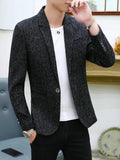 Foesce New Fashion Casual Men Blazer Cotton Slim Korea Style Suit Blazer Masculino Male Suits Jacket Blazers Men Clothing Plus Size 4XL