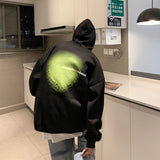 Foesce NoEstaMal High Street Letter Graphic Men's Hooded Sweatshirts Fashion Casual Oversize Hoodies Oversized Men's Pullovers Unisex